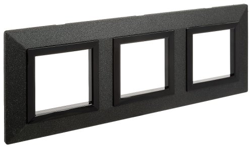 Рамка универсальная DKC Avanti 3-м. металл графит фото Рамка универсальная DKC Avanti 3-м. металл графит картинка